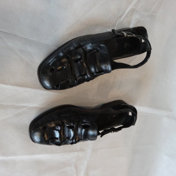 Cole Haan Black Woven Leather Men’s Sandals – 9 - Picture 2 of 8